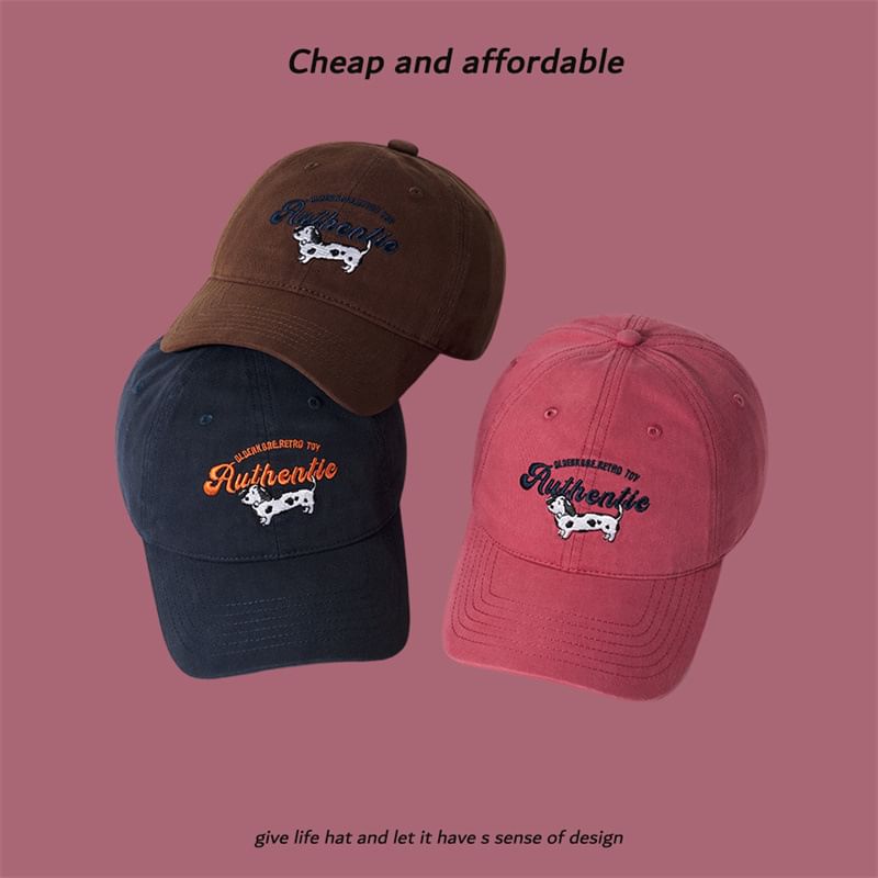 Dog Cap Baseball Embroidered