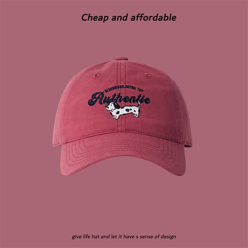 Dog Cap Baseball Embroidered