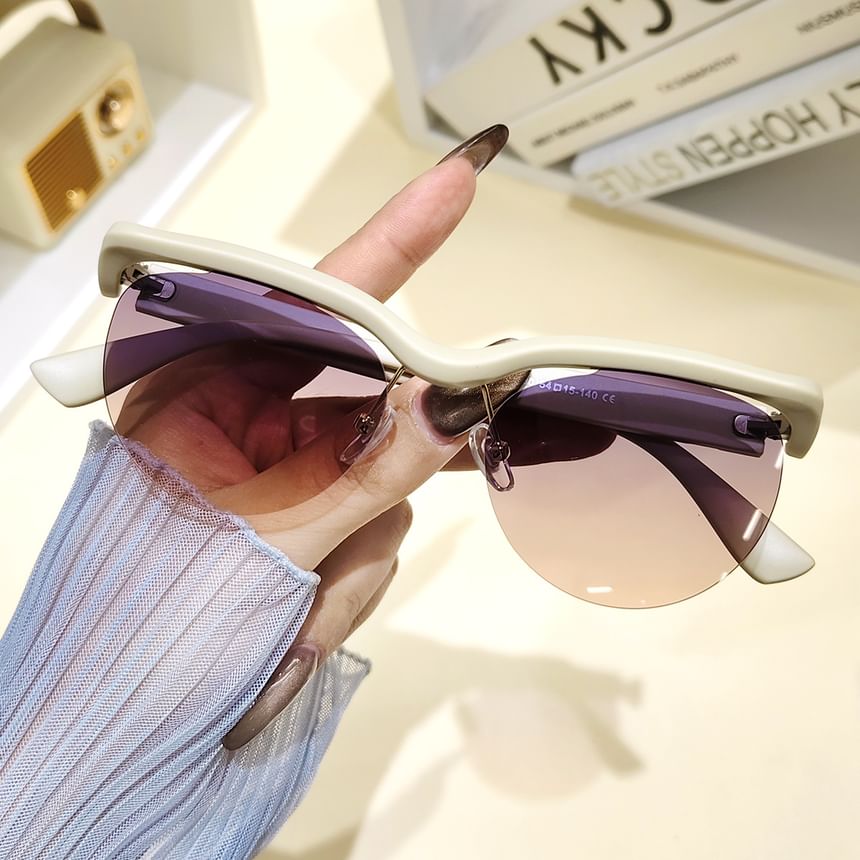 Rimless Browline Sunglasses