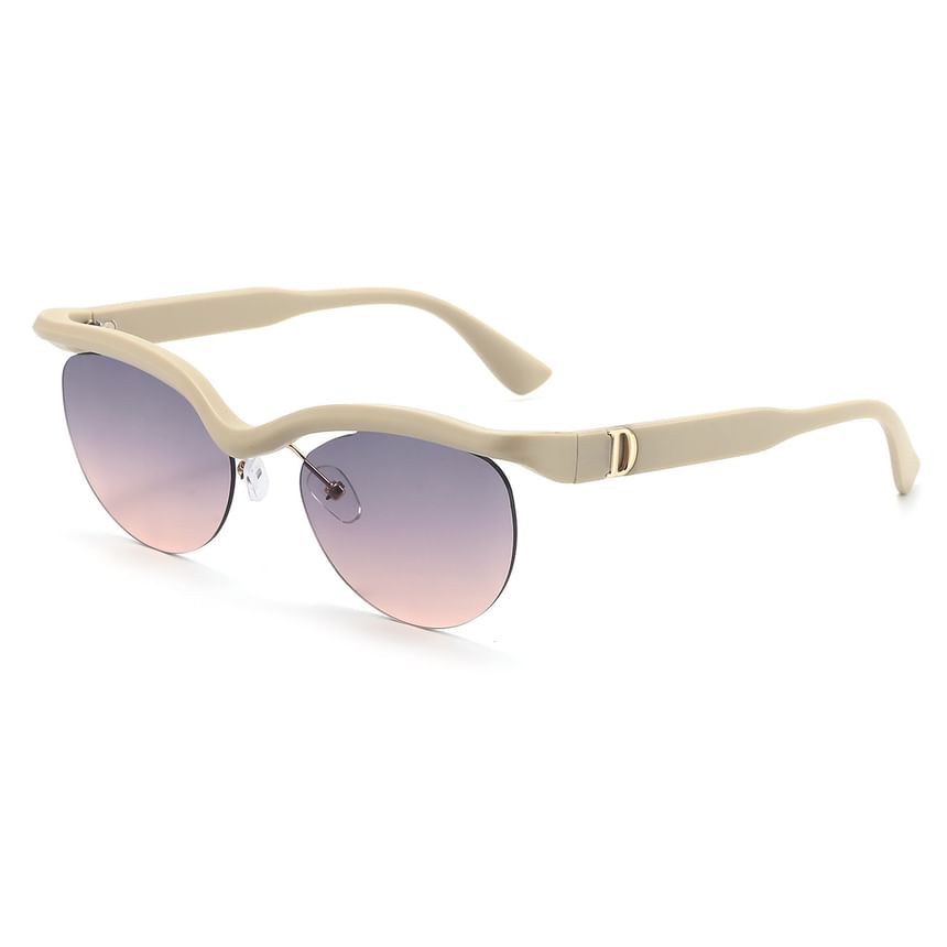 Rimless Browline Sunglasses