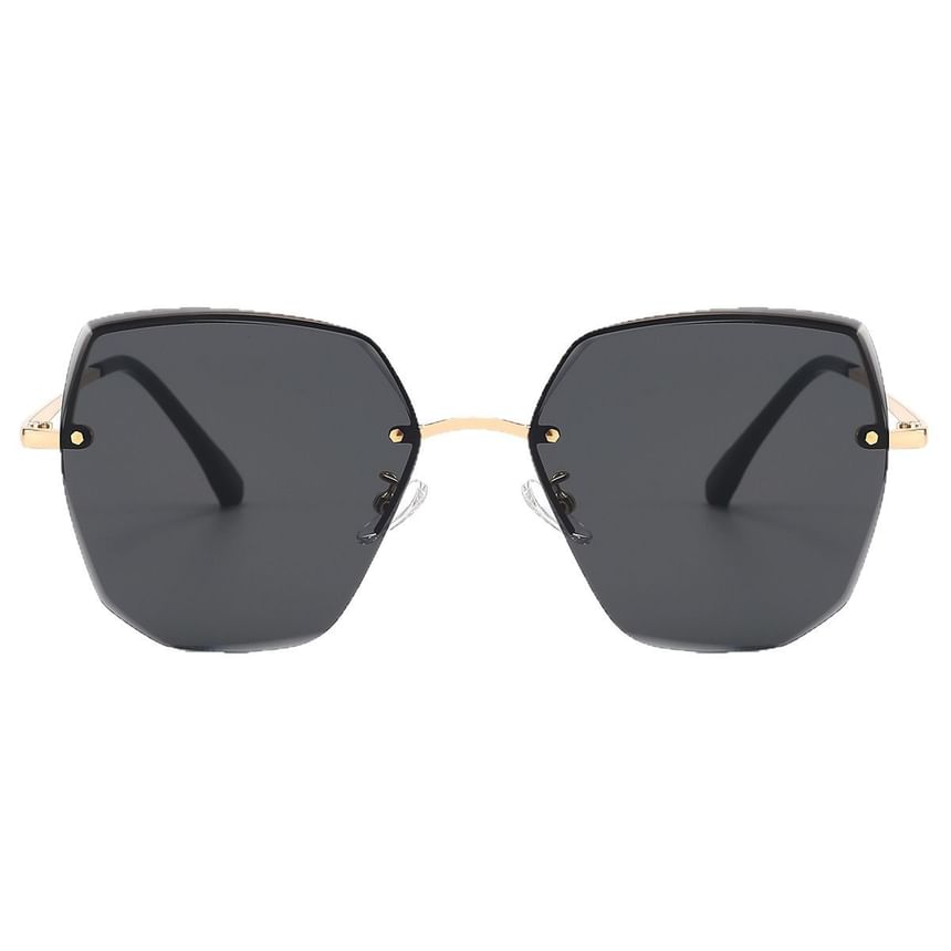 Oversized Geometric Sunglasses Rimless