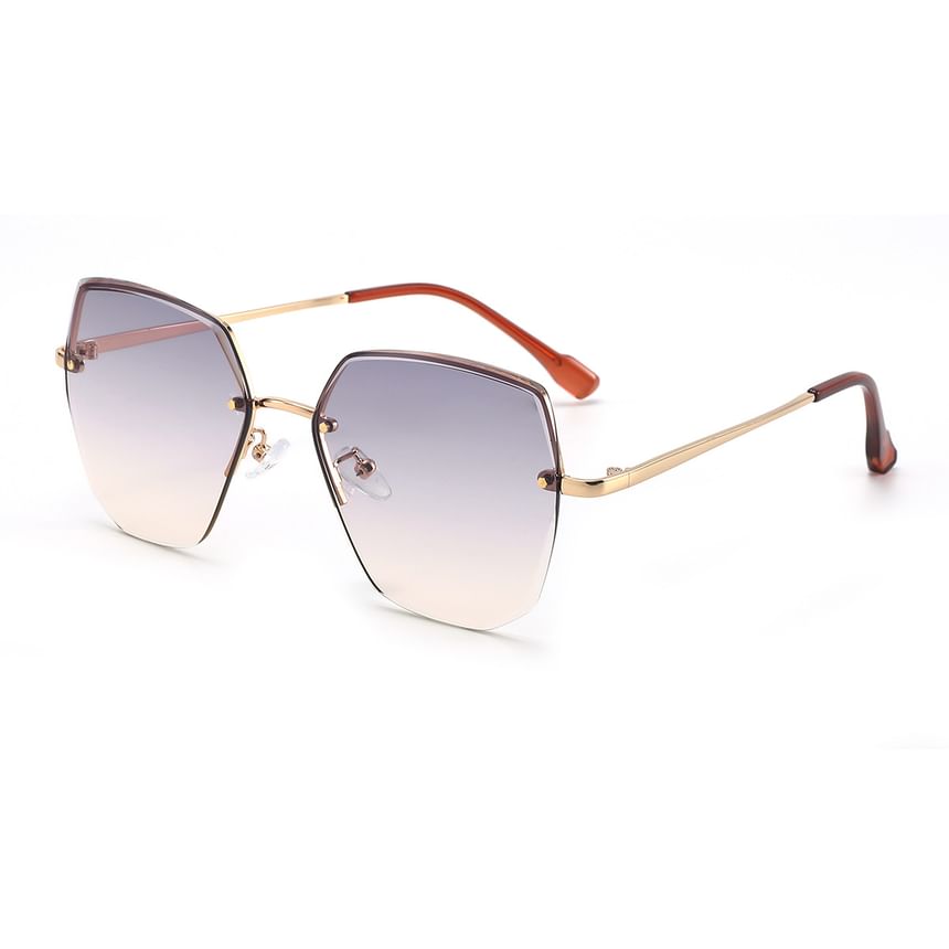 Oversized Geometric Sunglasses Rimless