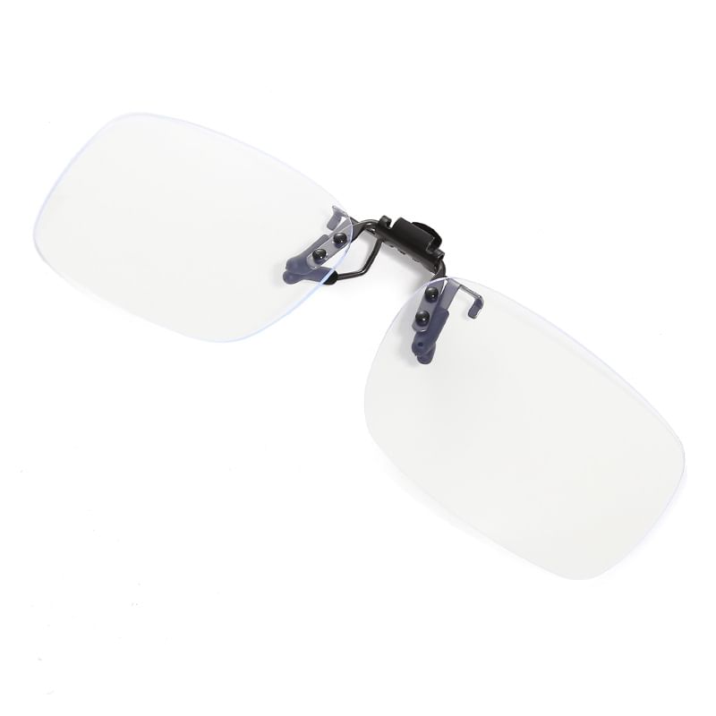 Glasses Rimless Square Clip On