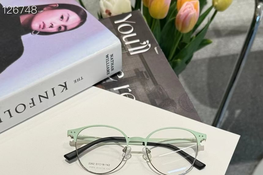 Glasses With Clip On Sunglasses Round Metal