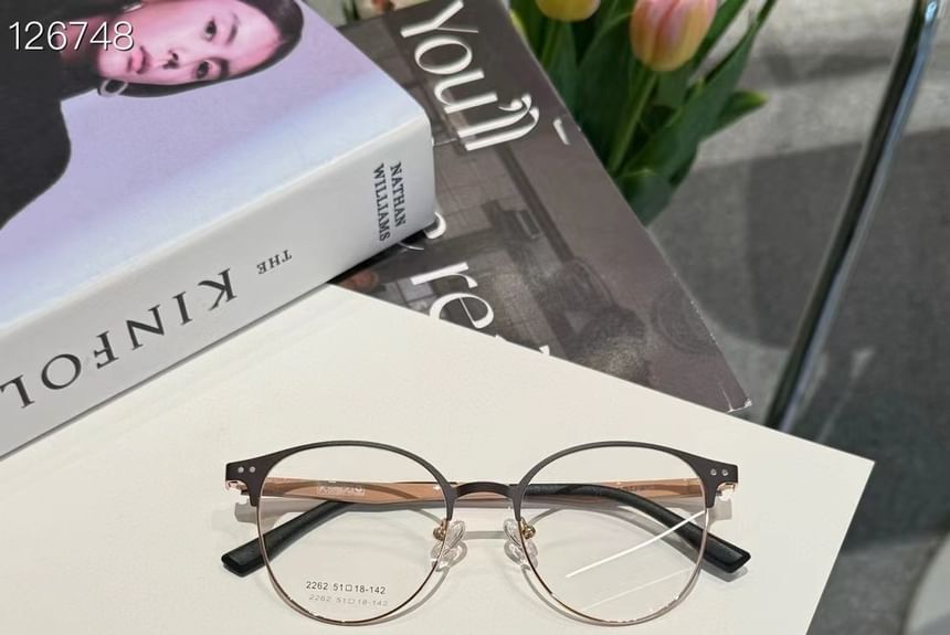 Glasses With Clip On Sunglasses Round Metal