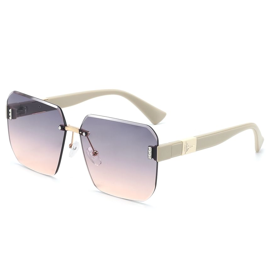 Sunglasses Rimless Oversized Geometric