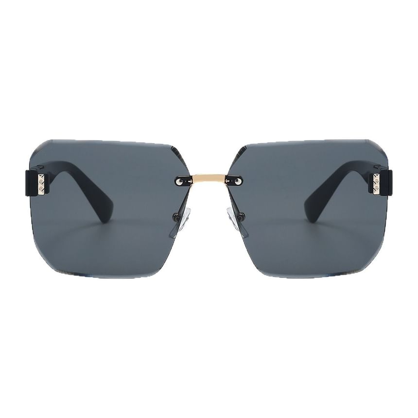 Sunglasses Rimless Oversized Geometric