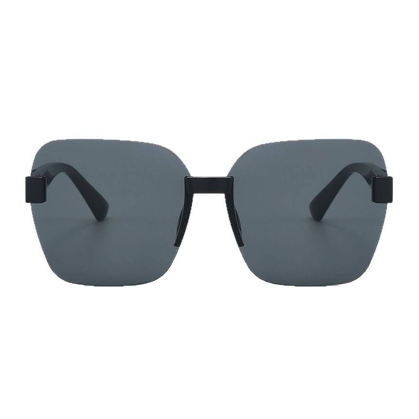 Rimless Geometric Oversized Sunglasses