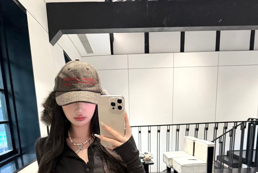 Leg / Collar Long-Sleeve Wide Inverted Plain Pleated Pants Low Rise Cropped Tee