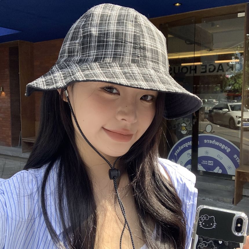 Boonie Hat Plaid Applique