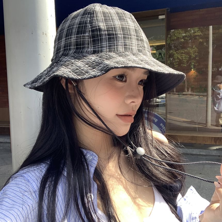 Boonie Hat Plaid Applique