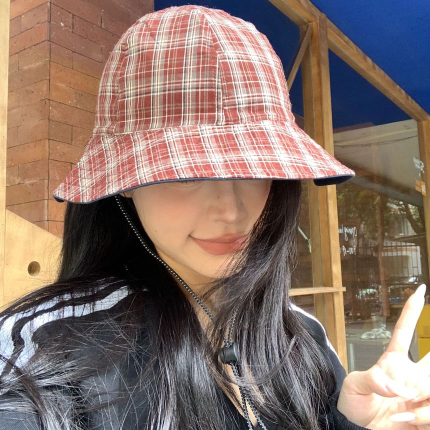 Boonie Hat Plaid Applique