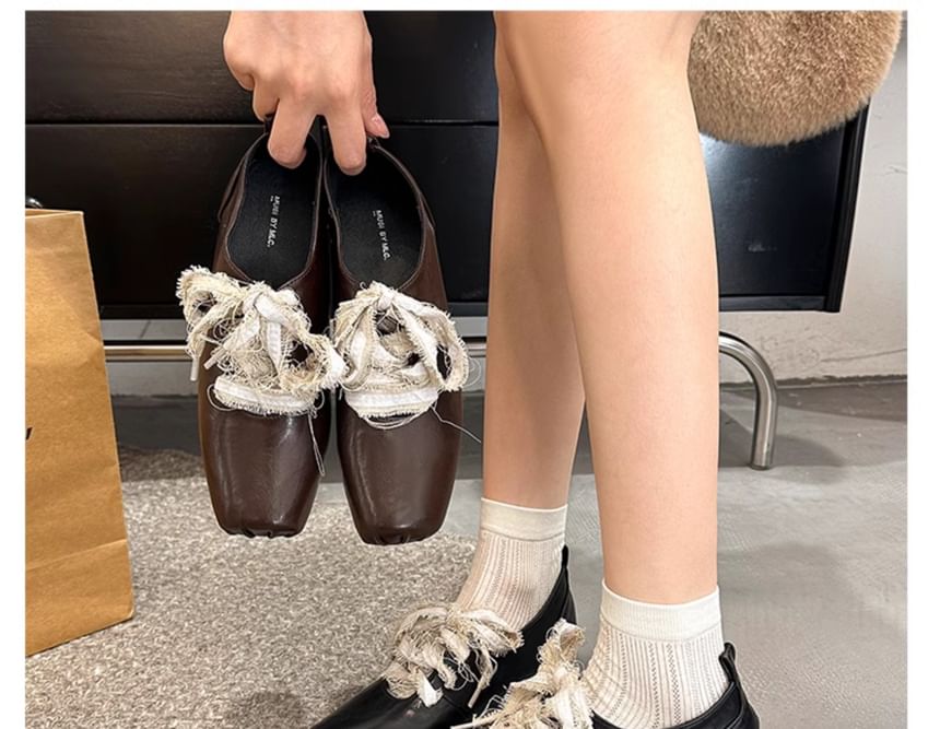 Plain Lace-Ups Block Heel