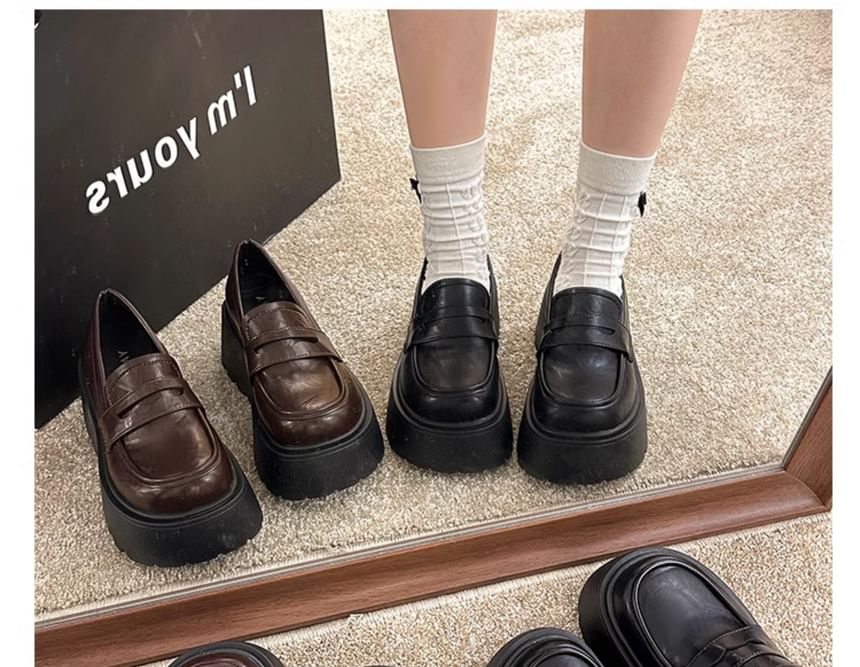 Penny Loafers Plain Platform