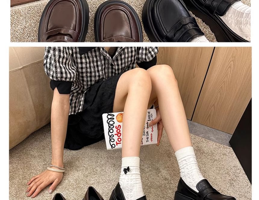 Penny Loafers Plain Platform