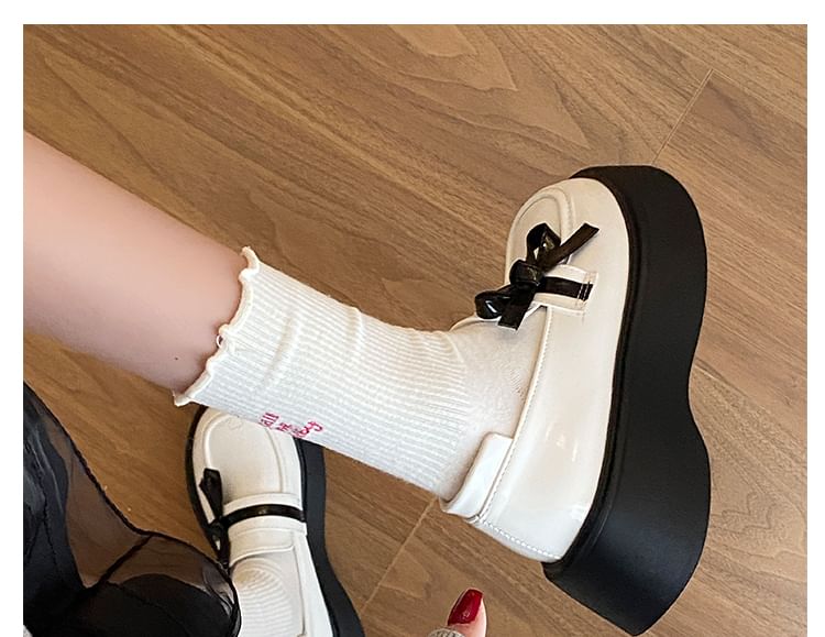 Platform Bow Detail Loafers