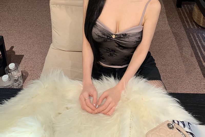 Lace Crop Camisole Top