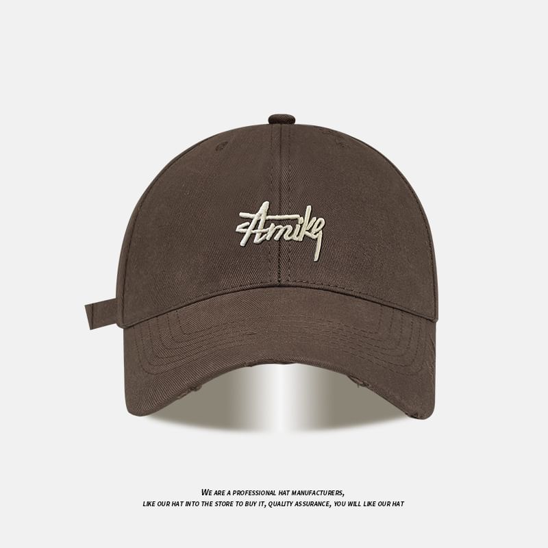 Distressed Embroidered Cap Lettering Baseball