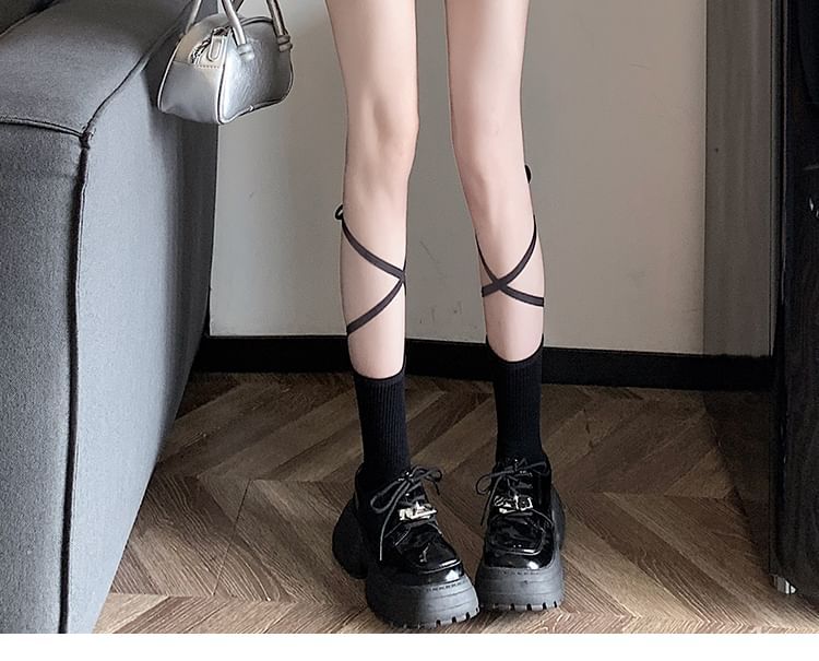 Skort Plain Slit High Waist Mini