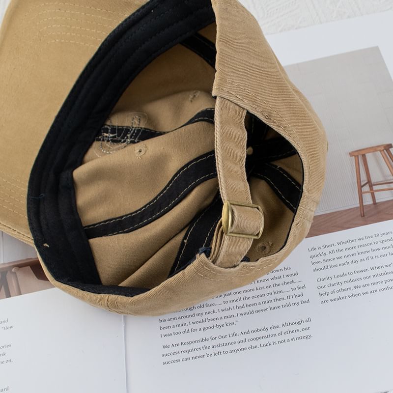 Distressed Applique Cap Baseball Lettering