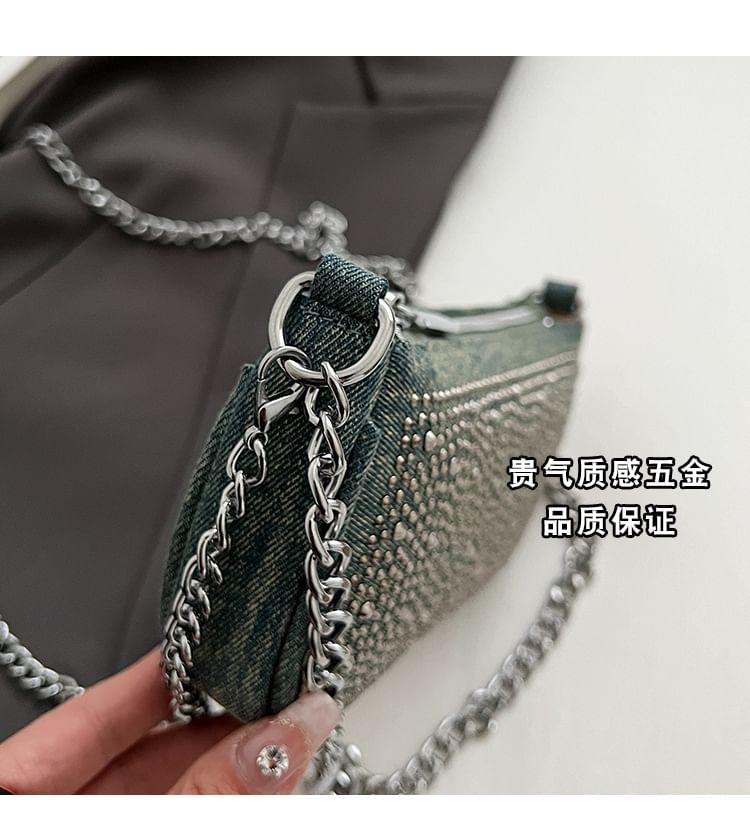 Clutch Evening Rhinestone Denim