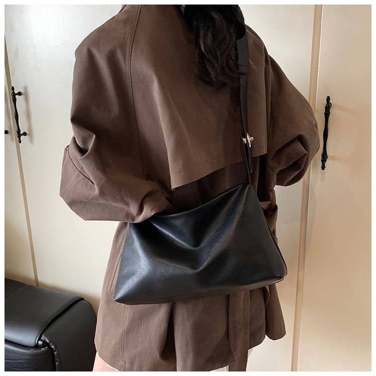 Faux Bag Leather Plain Shoulder