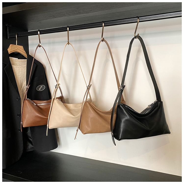 Faux Bag Leather Plain Shoulder