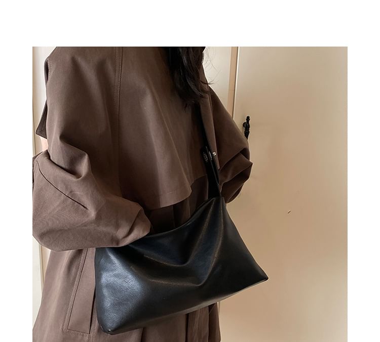 Faux Bag Leather Plain Shoulder
