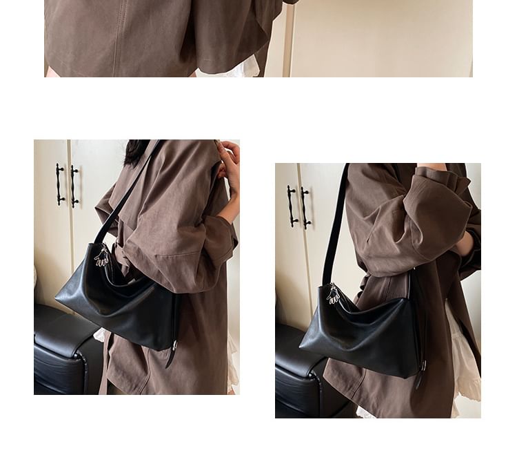 Faux Bag Leather Plain Shoulder