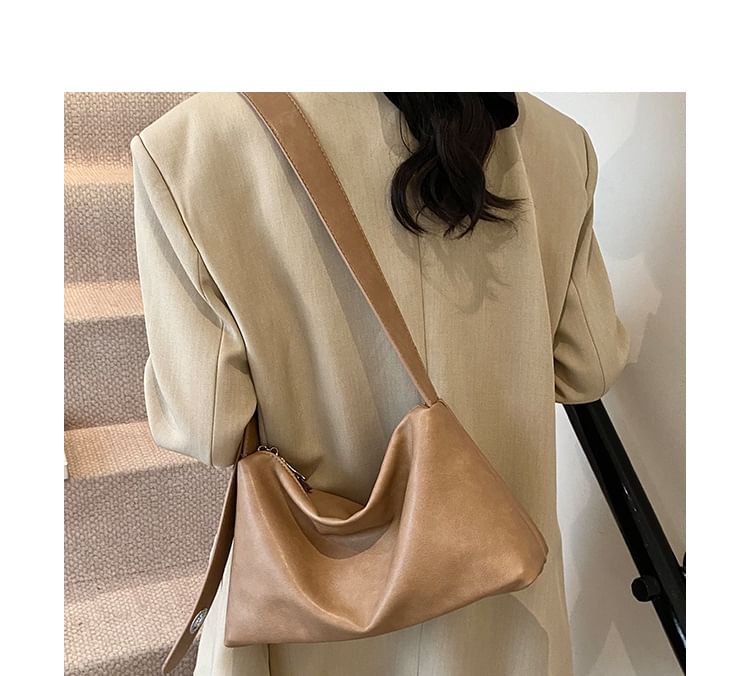 Faux Bag Leather Plain Shoulder