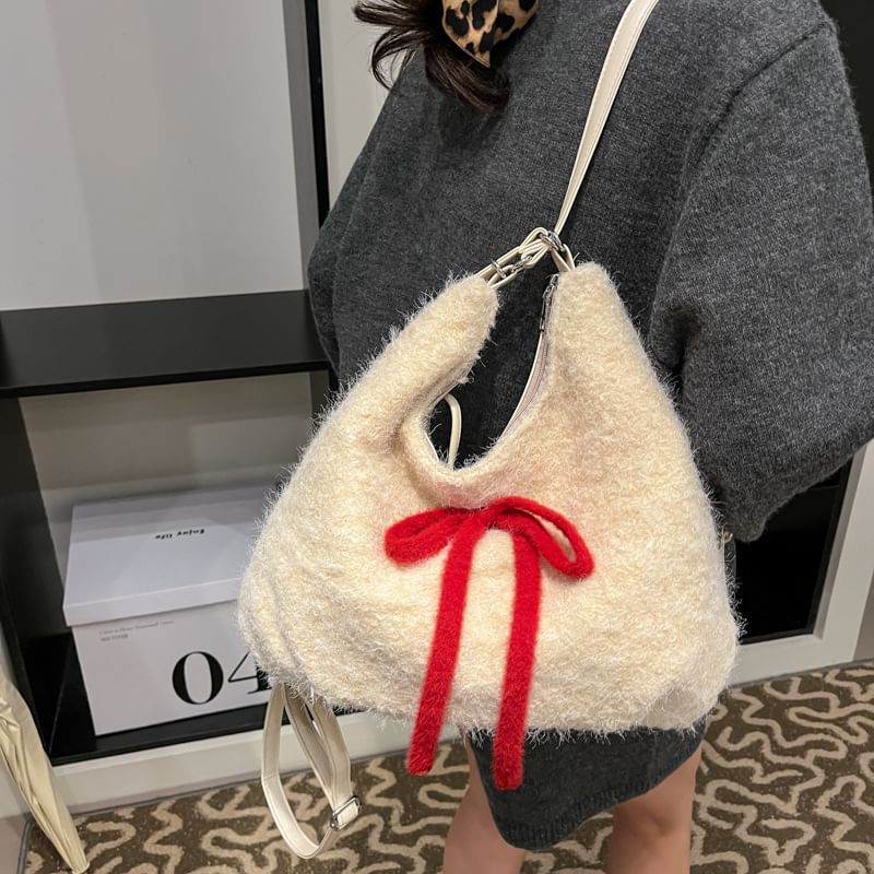 Ribbon Accent Shoulder Bag