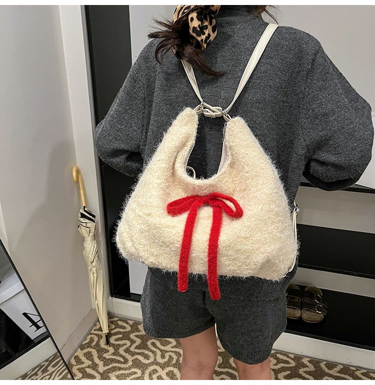 Ribbon Accent Shoulder Bag