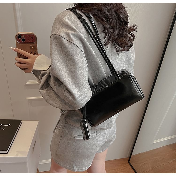 Leather Box Bag Shoulder Faux