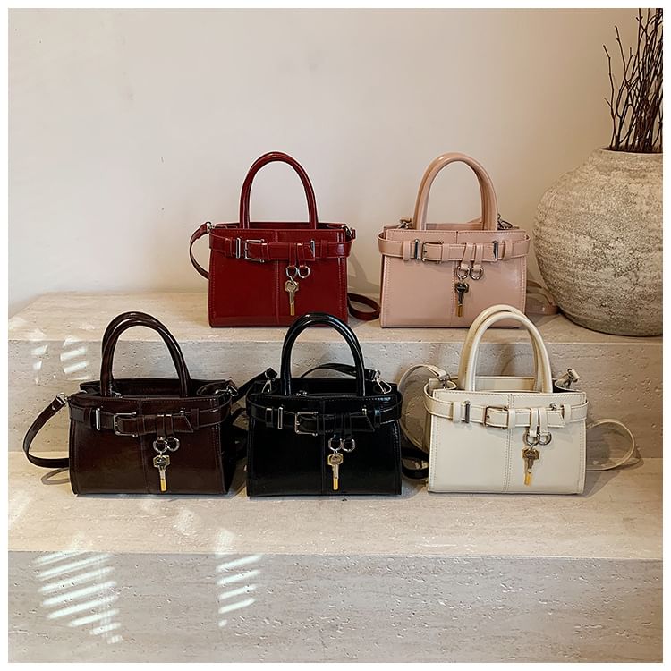 Buckle Faux Bag Crossbody Leather