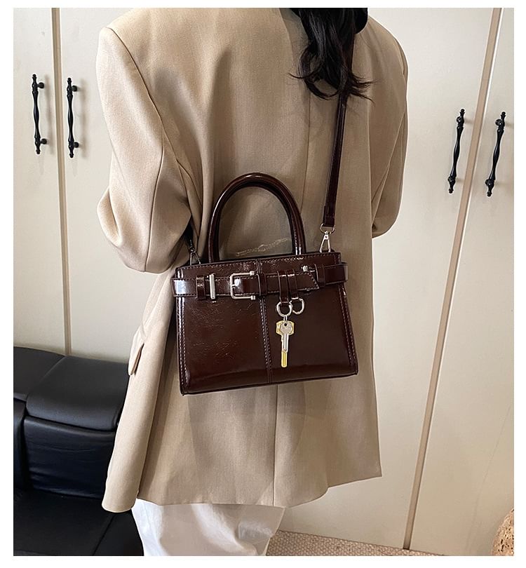 Buckle Faux Bag Crossbody Leather