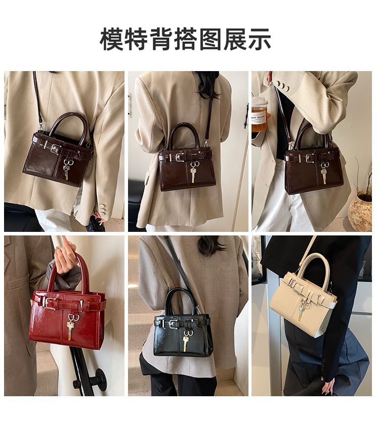 Buckle Faux Bag Crossbody Leather