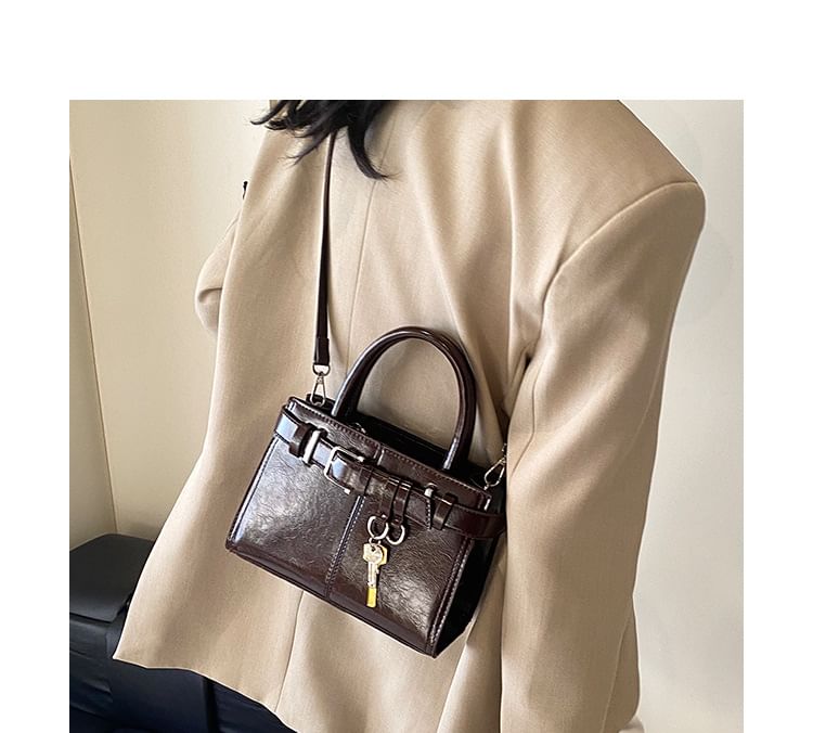 Buckle Faux Bag Crossbody Leather