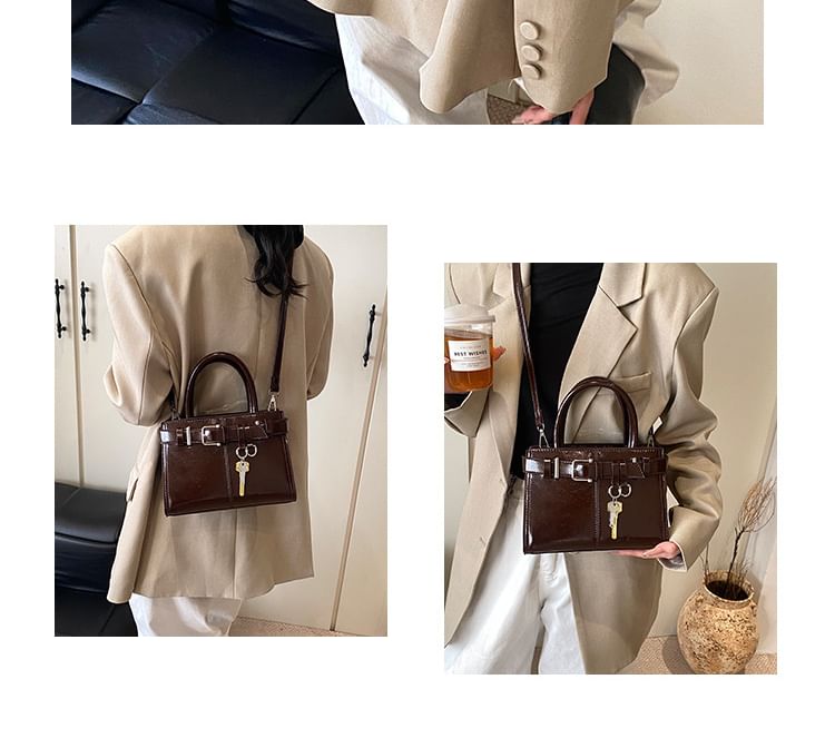 Buckle Faux Bag Crossbody Leather