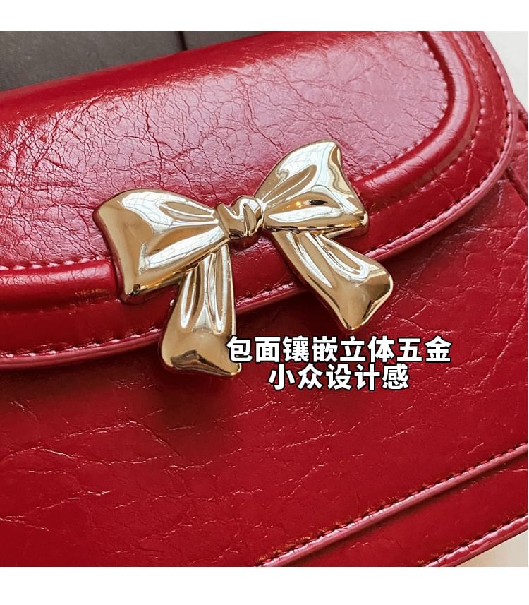 Crossbody Bag Bow Accent Flap