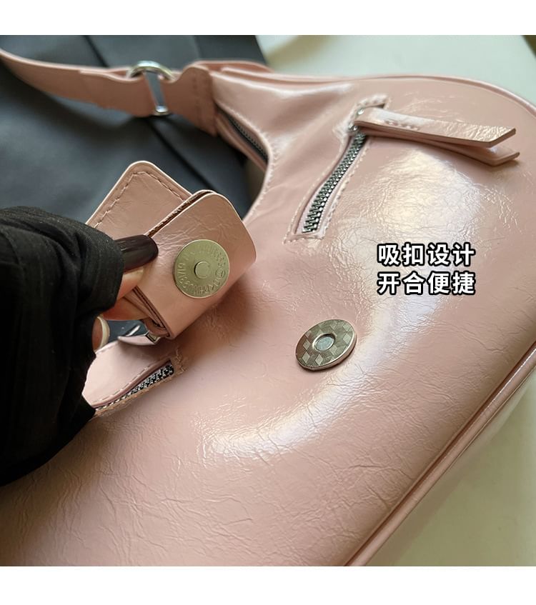 Bag Faux Bucked Leather Shoulder