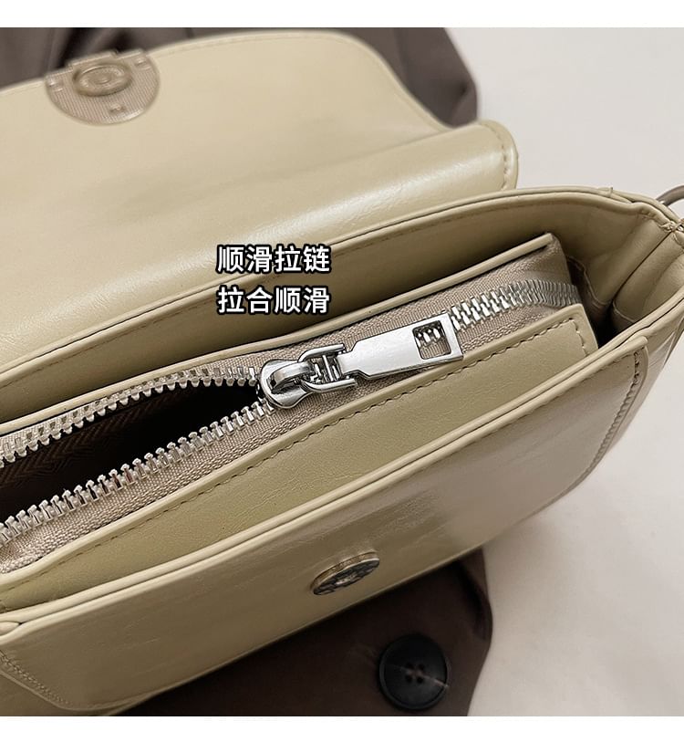 Leather Bag Faux Crossbody Flap