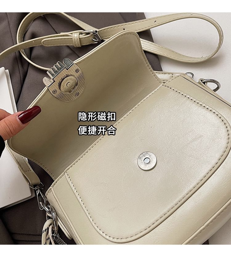Leather Bag Faux Crossbody Flap