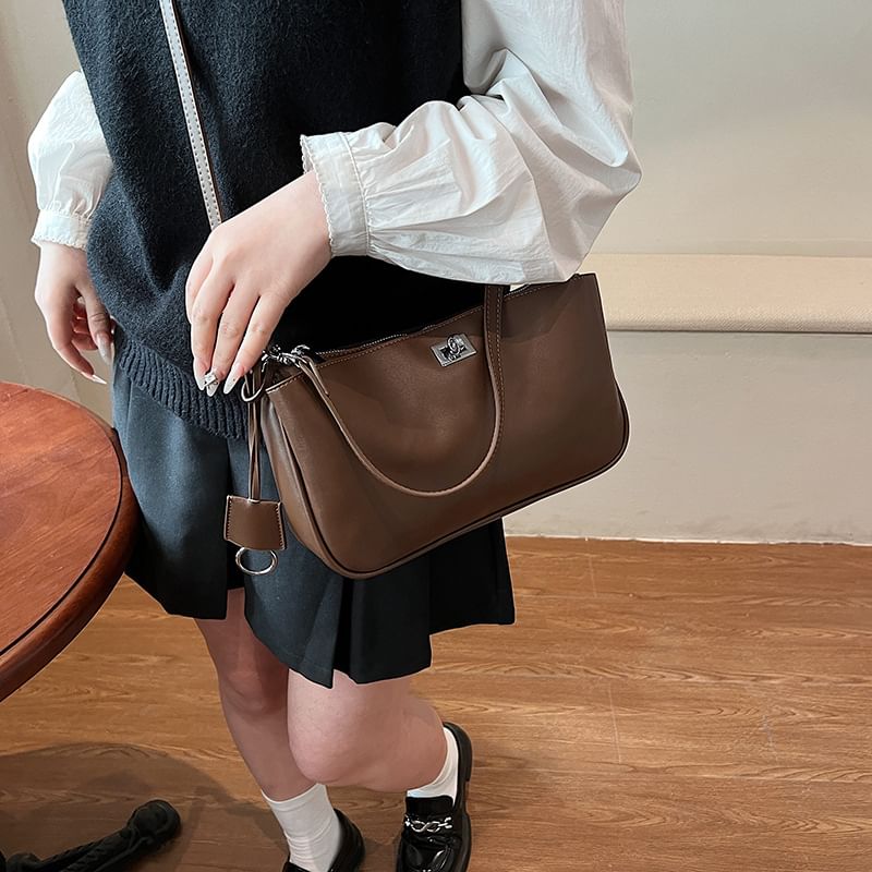 Faux Bag Crossbody Twist Leather Lock