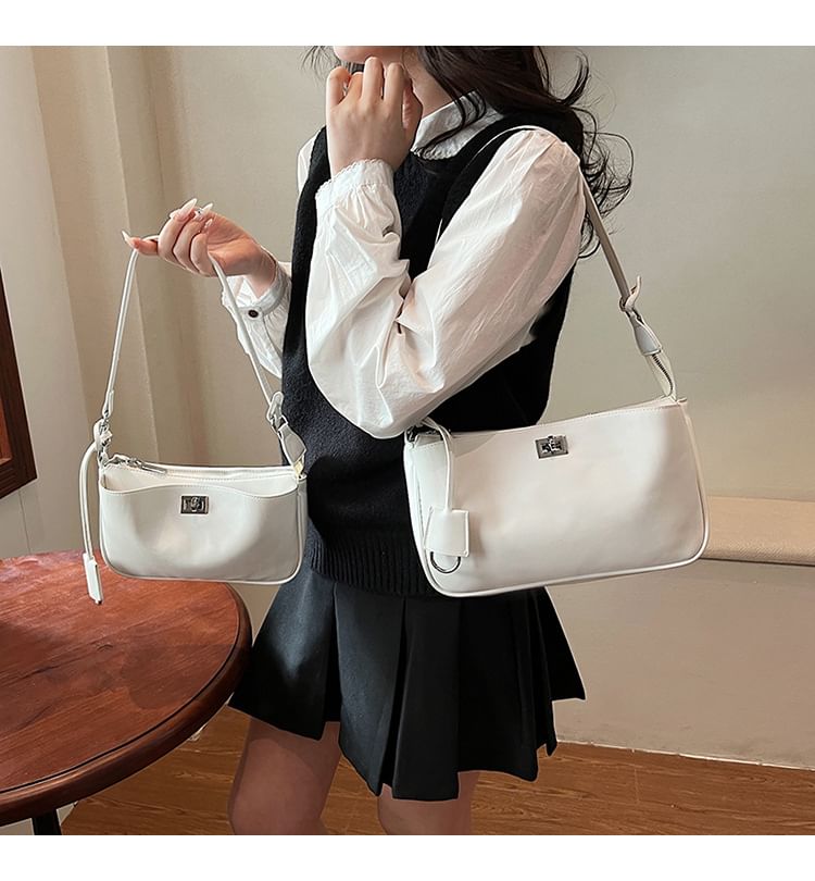 Faux Bag Crossbody Twist Leather Lock