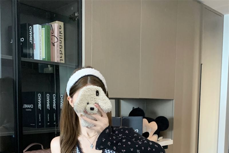 Print Crop Floral Panel Dress Cami Mini Cardigan Plaid / Top