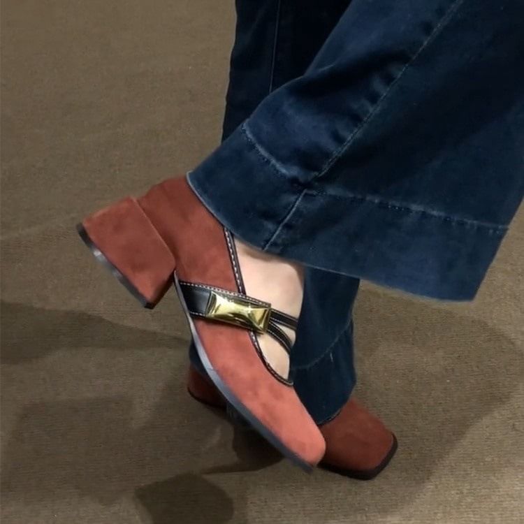 Shoes Mary Heel Chunky Jane