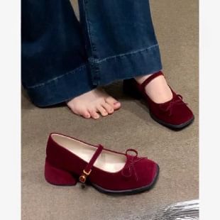 Shoes Mary Heel Chunky Jane