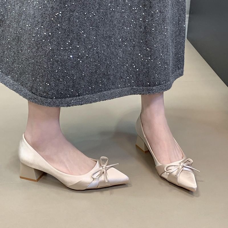 Pumps Chunky Bow Heel