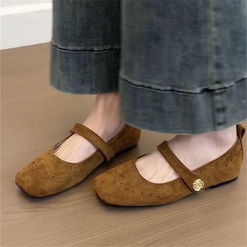 Square-Toe Shoes Jane Mary