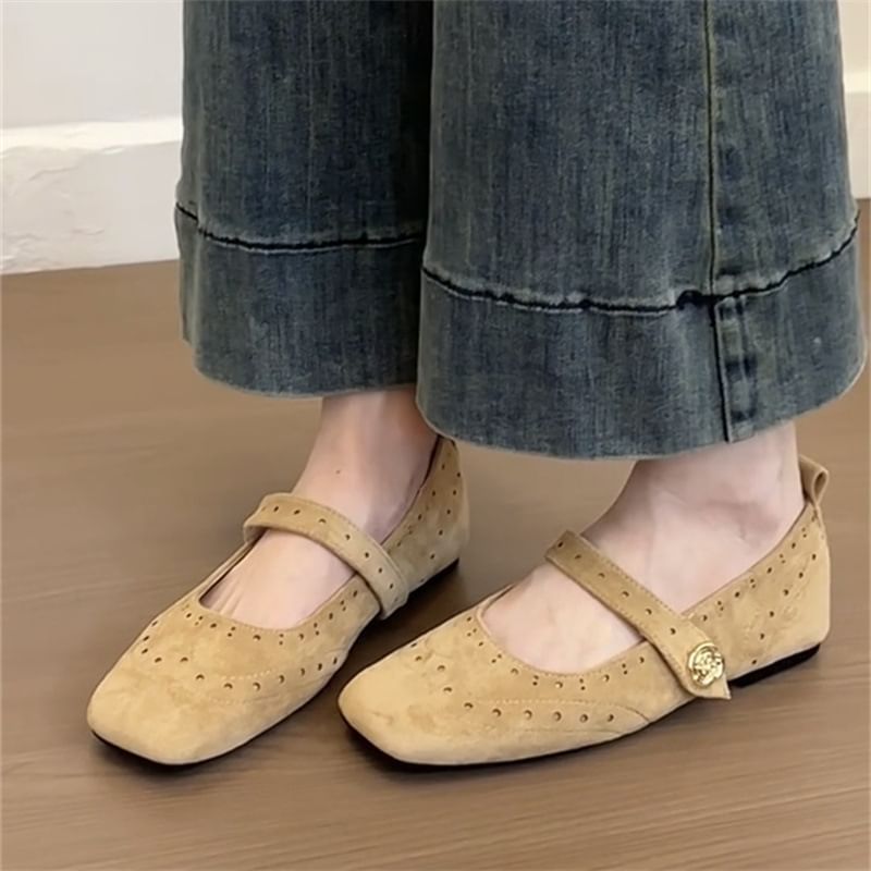 Square-Toe Shoes Jane Mary